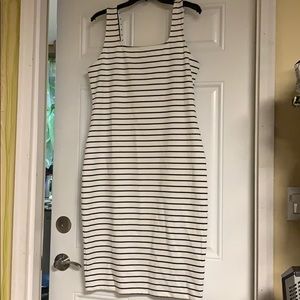 Primark black and white stripe dress